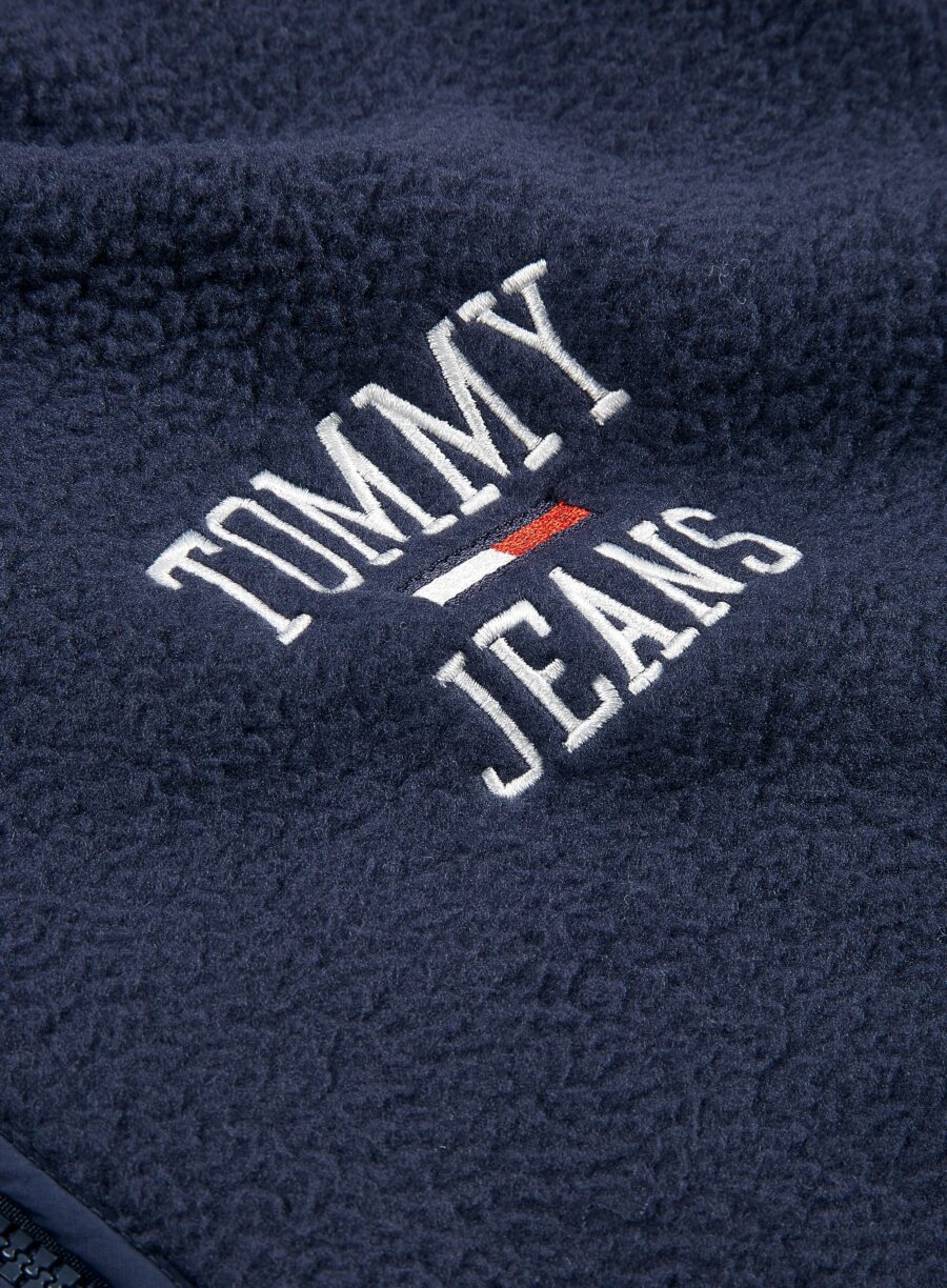 Tommy Hilfiger női kapucnis polár pulóver DW0DW11847 sötétkék