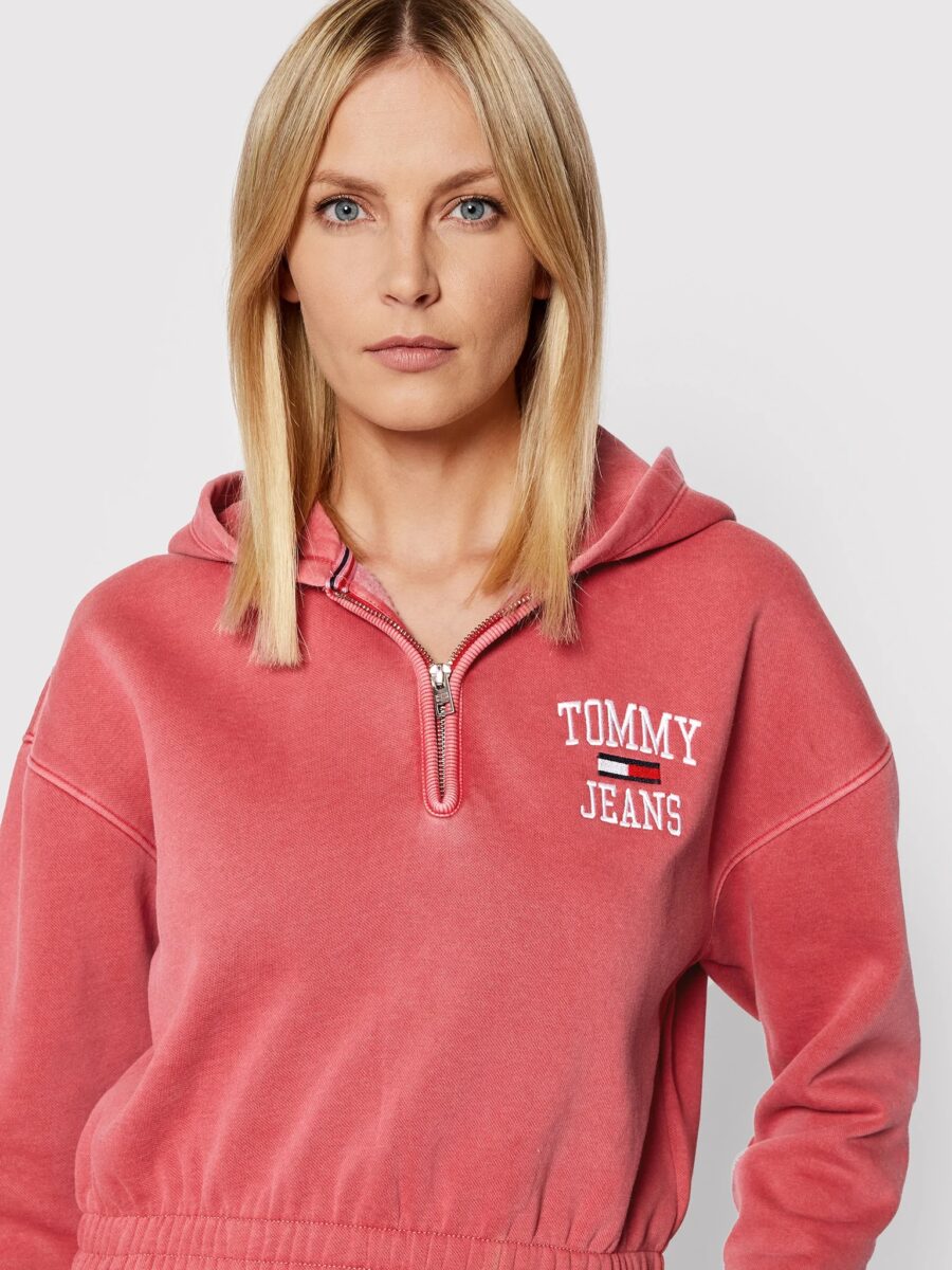 Tommy Hilfiger női kapucnis pulóver DW0DW11766 rózsaszín