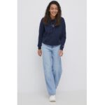 Tommy Hilfiger női kapucnis pulóver DW0DW11820 sötétkék